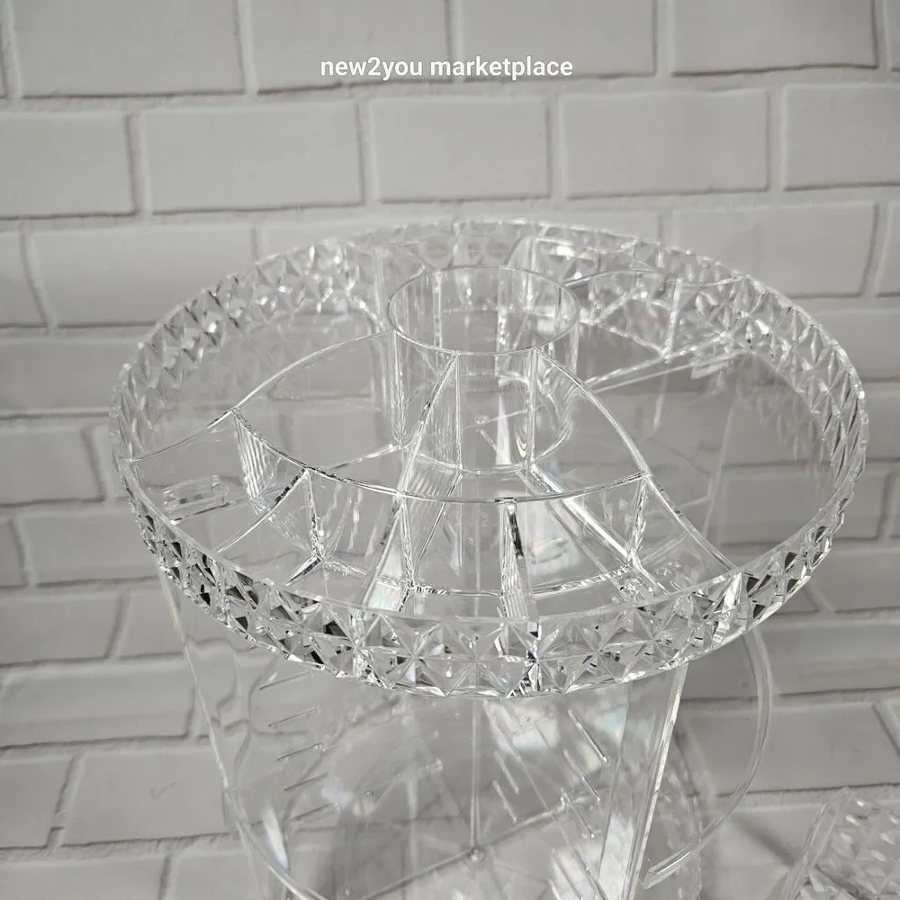 Cosmetic storage organizer 360 Rotating acrylic stand Multifunction makeup stand